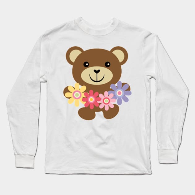 Flower Of Life Bear Long Sleeve T-Shirt by Hashop